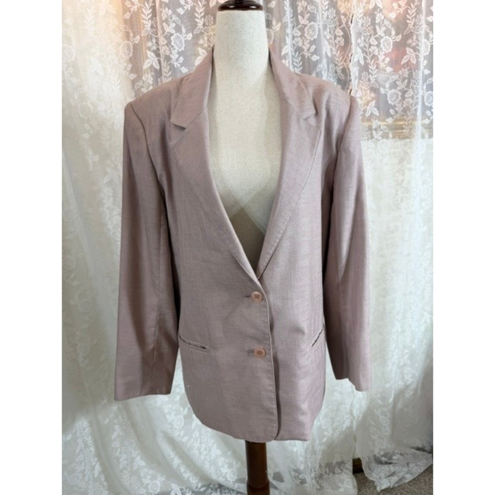 Patchington Clearwater Florida Mauve Pink Textured Two Button Blazer Jacket